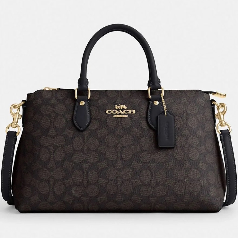 Coach Like New Georgia Satchel Bag In Signature Canvas